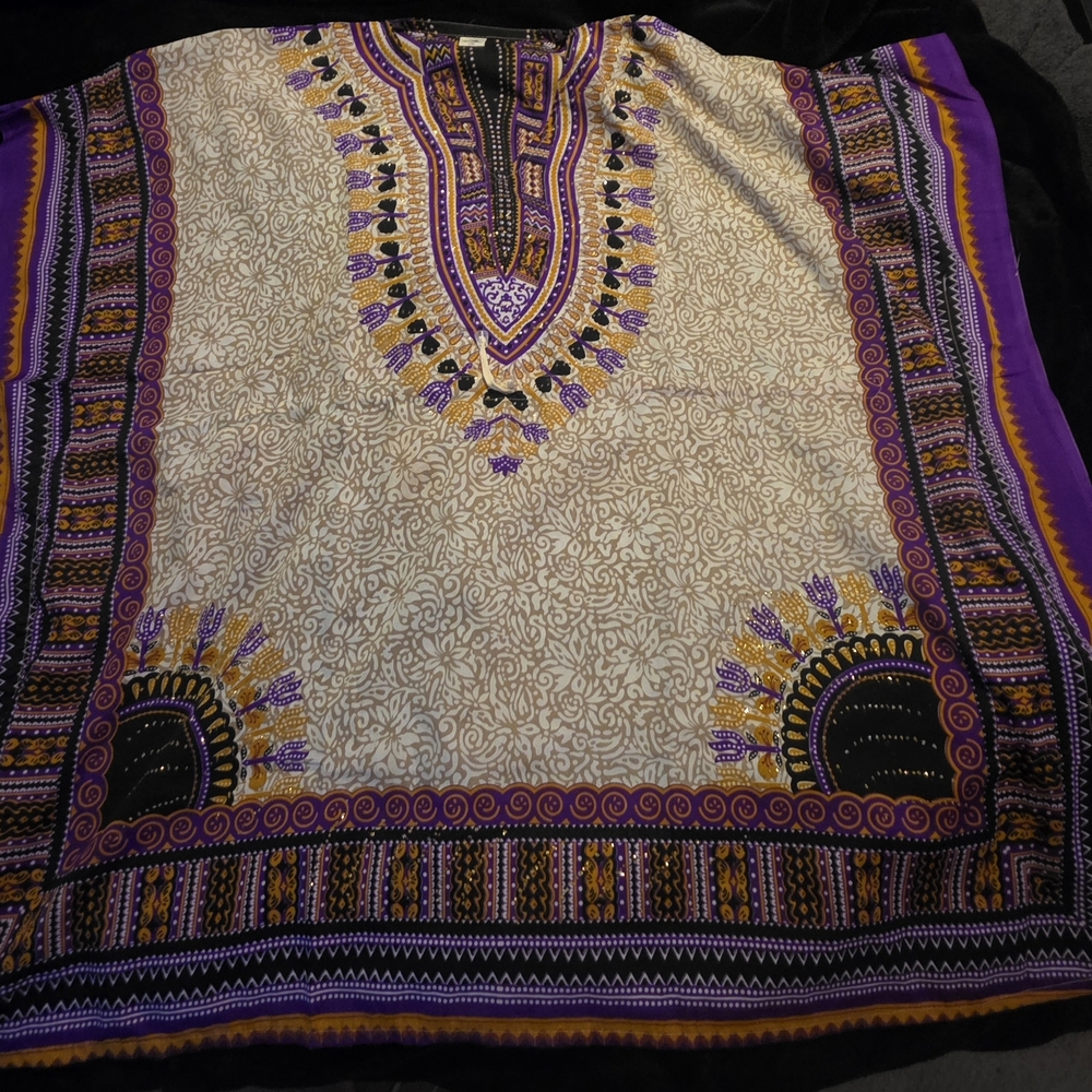 Rising Star Purple and Gold Dashiki